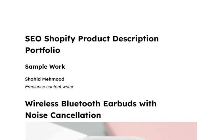 write high converting SEO shopify product descriptions